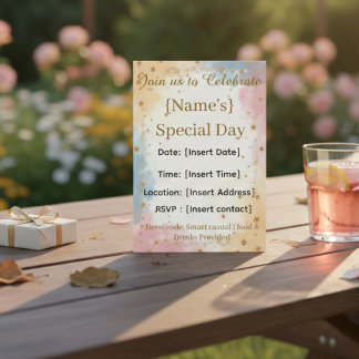 “Benutzerdefinierte Geburtstagseinladungen – Karte