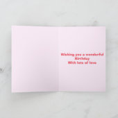 Benutzerdefinierte Geburtstagskarte Karte (Innenseite)