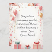 Benutzerdefinierte Geburtstagskarte - Personalisie Ankündigung (Vorne/Hinten)