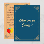 Benutzerdefinierte Geburtstagskarte | Stilvoll Dankeskarte (Vorne/Hinten)