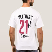 Benutzerdefinierte Geburtstagsparty Matching Group T-Shirt (Rückseite)