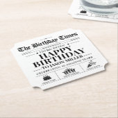 Benutzerdefinierte Geburtstagszeitung Untersetzer (angewinkelt)