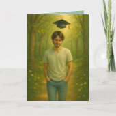 Benutzerdefinierte geklappte Abschluss-Karte mit b Dankeskarte (Vorderseite)