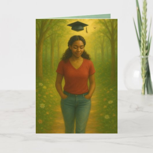 Benutzerdefinierte geklappte Abschluss-Karte Schwa Dankeskarte (Vorderseite)