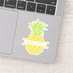 Benutzerdefinierte Gelb-Grüne Ananas Aufkleber