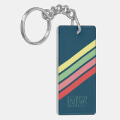 Benutzerdefinierte gelbe grüne Korallenroststreife Schlüsselanhänger (Vorderseite links)