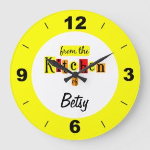 Benutzerdefinierte Gelbe Uhr Aus Der Küche