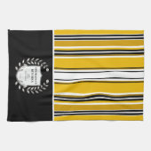 Benutzerdefinierte gelbe, weiße Streifen Geschirrtuch (Horizontal)