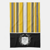 Benutzerdefinierte gelbe, weiße Streifen Geschirrtuch (Vertikal)