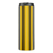 Benutzerdefinierte gelbe, weiße Streifen Thermosbecher (Rückseite)