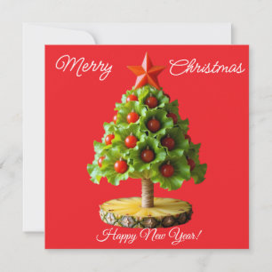 Benutzerdefinierte Gemüse-Weihnachtsbaum, Salatblä Feiertagskarte