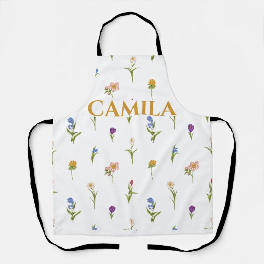 Benutzerdefinierte Gemusterte florale Schürze (Vorderseite)