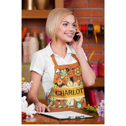 Benutzerdefinierte Gemusterte florale Schürze