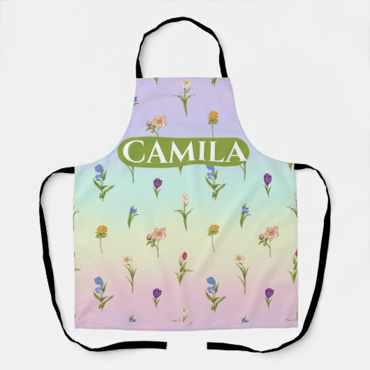 Benutzerdefinierte Gemusterte florale Schürze (Vorderseite)