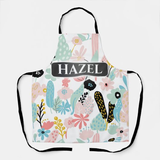 Benutzerdefinierte Gemusterte florale Schürze (Vorderseite)