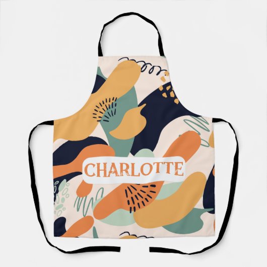 Benutzerdefinierte Gemusterte florale Schürze (Vorderseite)