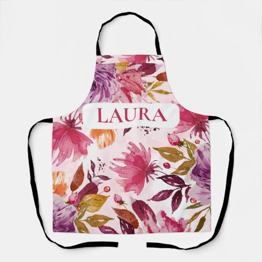 Benutzerdefinierte Gemusterte florale Schürze (Vorderseite)