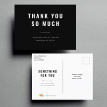 Benutzerdefinierte Geschäft-Dankeschön-Postkarte