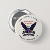 Benutzerdefinierte Geschäft-Promo-Button USA 250 N Button (Vorne & Hinten)