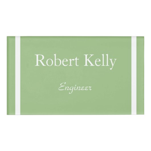 Benutzerdefinierte Geschäftsbereiche mit grünen un Namenschild (Vorderseite)