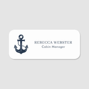 Benutzerdefinierte Geschäftsfeldmarke Marineanker- Namensschild