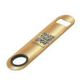 Benutzerdefinierte Geschäftslogo-QR-Code-URL Glamo Speed Flaschenöffner (Rückseite Schrägansicht)