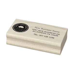 Benutzerdefinierte Geschäftslogo-Rücksendeadresse Gummistempel