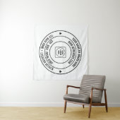 Benutzerdefinierte Geschäftslogo-Text-Branding-Wan Wandteppich (Beispiel (Horizontal))