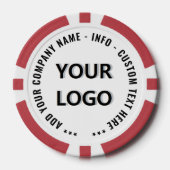 Benutzerdefinierte Geschäftslogo- und Text-Pokerch Pokerchips (Vorderseite)