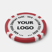 Benutzerdefinierte Geschäftslogo- und Text-Pokerch Pokerchips (Einzeln)