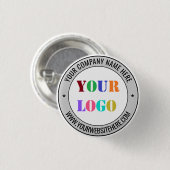 Benutzerdefinierte Geschäftslogo- und Text-Promoti Button (Vorne & Hinten)