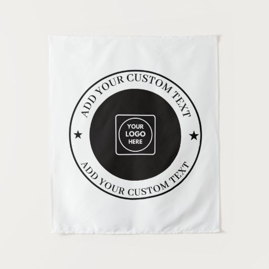 Benutzerdefinierte Geschäftslogo-Upload-Werbebanne Wandteppich (Vorderseite)