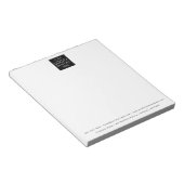 Benutzerdefinierte Geschäftslogos und Kontaktinfor Notizblock (angewinkelt)