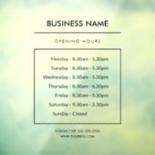Benutzerdefinierte Geschäftsöffnungszeiten Signage Fensteraufkleber (Blatt 3)