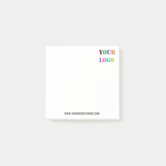 Benutzerdefinierte Geschäftstext-Logo-Branded Post Post-it Klebezettel (Vorderseite)