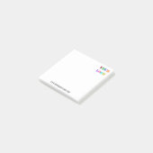 Benutzerdefinierte Geschäftstext-Logo-Branded Post Post-it Klebezettel (angewinkelt)