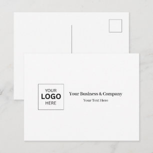 Benutzerdefinierte Geschäftsvorlagen mit Logo Postkarte