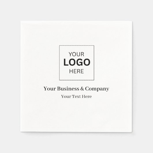 Benutzerdefinierte Geschäftsvorlagen mit Logo Serviette (Vorderseite)