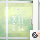 Benutzerdefinierte Geschäftszeiten Fensterheber mi Fensteraufkleber (Zuhause)