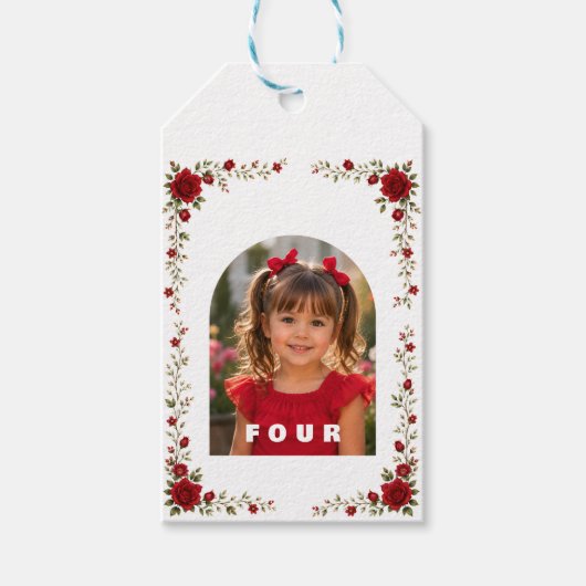 Benutzerdefinierte Geschenkanhänger Mädchen Alter (Vorderseite)