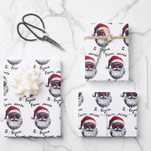 Benutzerdefinierte Geschenkverpackung mit Namen de Geschenkpapier Set (Vorderseite)