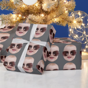 Benutzerdefinierte Gesicht Geburtstagsfeier Benutz Geschenkpapier
