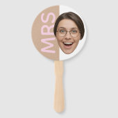 Benutzerdefinierte Gesicht Mr oder Mrs Empfangsspi Fächer (Rückseite)