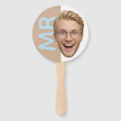 Benutzerdefinierte Gesicht Mr oder Mrs Empfangsspi Fächer (Vorderseite)