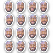 Benutzerdefinierte Gesicht-Sticker Aufkleber (Vorderseite)