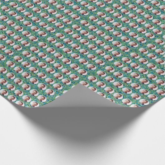 Benutzerdefinierte Gesichter Unkrautmuster Geschenkpapier (Ecke)