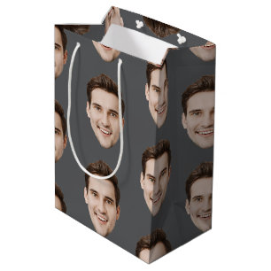 Benutzerdefinierte Gesichts-Personalisierte Geburt Mittlere Geschenktüte