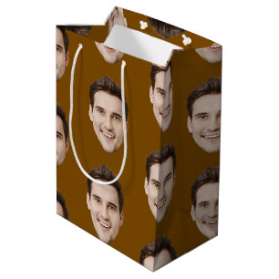 Benutzerdefinierte Gesichts-Personalisierte Geburt Mittlere Geschenktüte