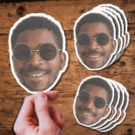 Benutzerdefinierte Gesichtserkennung für Geburtsta Aufkleber