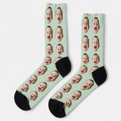 Benutzerdefinierte Gesichtsfoto-Personalisierte So Socken (Linkes Detail)